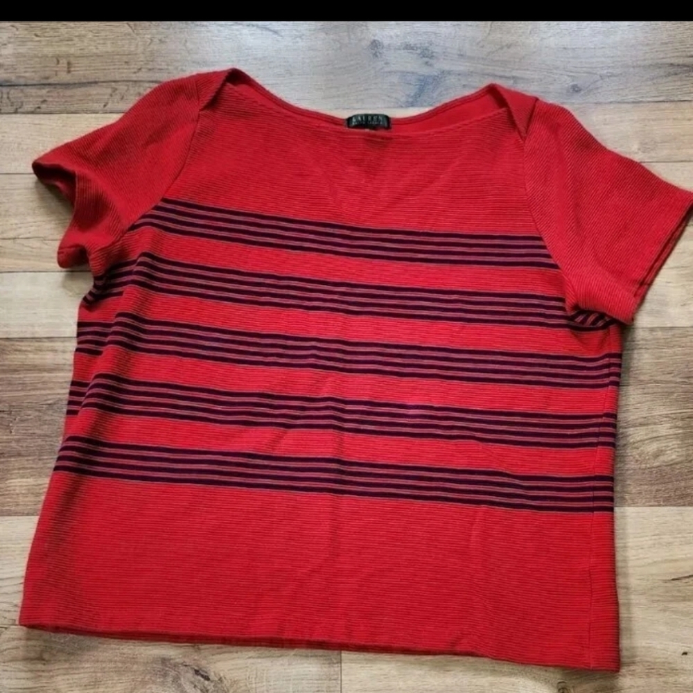 Ralph Lauren Womens Size 2x Sweater Top Striped
